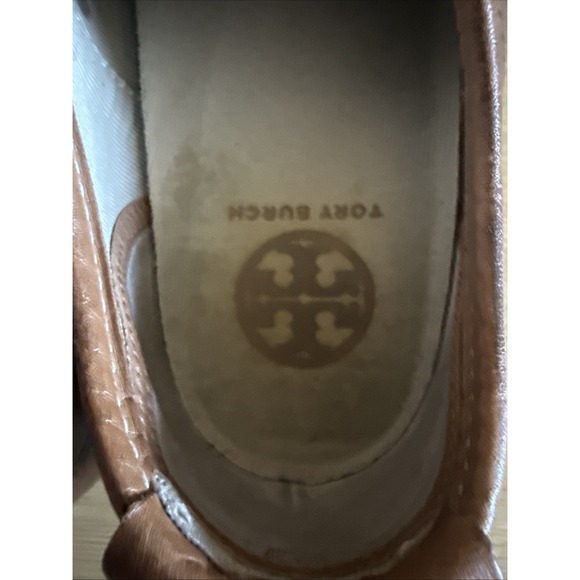 Tory Burch Murphey Perforated Leather Brown Sneakers Women's Size US 7 M - Picture 7 of 11